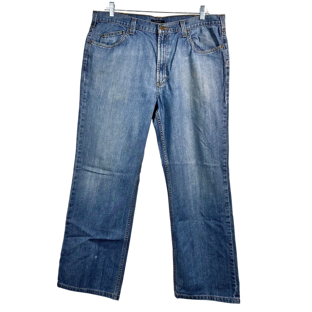 Claiborne Mens Straight Leg Jeans Blue Denim 100%‎ Cotton 38x32 Medium Wash